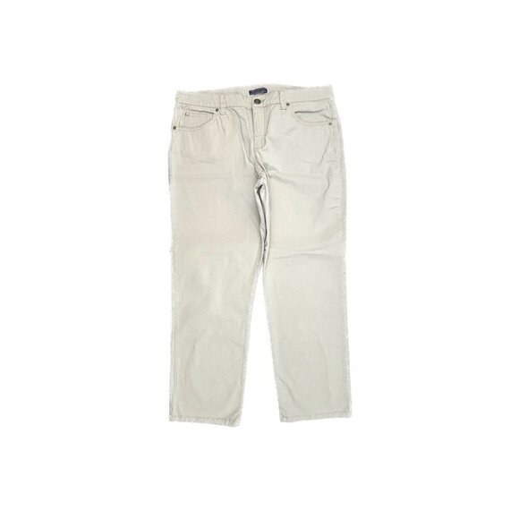 Bandolino Mandie Straight Leg Women's size 16P Beige Denim Jeans - Picture 1 of 4
